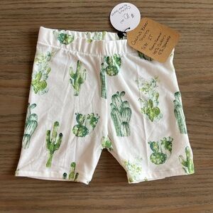 Cactus Print Kids Biker Shorts